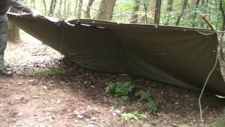 Zeltbahn NVA Raindrop canvas tarp Poncho [upl. by Meehahs837]