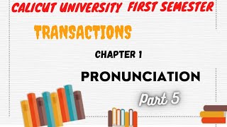 Calicut University 1st sem TRANSACTION chapter 1 pronunciation part 4 Word stress rules malayalam [upl. by Megen]