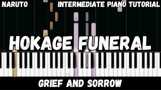 Naruto  Hokage Funeral Intermediate Piano Tutorial [upl. by Herminia]