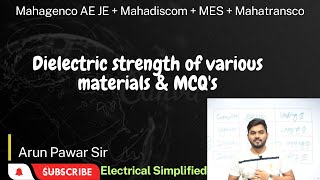 Dielectric Strength Dielectric Constant  ConceptMCQs Mahagenco AE JE MES discom Transco [upl. by Idner]