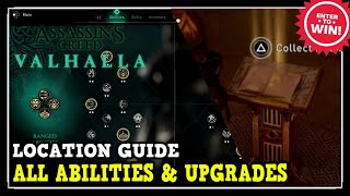 Assassins Creed Valhalla All Abilities and Upgrade Locations Ranged Abilities amp Melee Abilities [upl. by Nolyaj295]