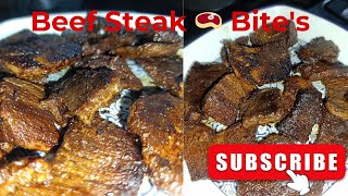 Beef Steak Beef Steak Bites How To Make Beef Steak Easy And Tender Steak Juicy Steak Recipe [upl. by Okemak219]