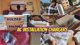 Voltas 15 Ton AC 2023 Model 183V Vectra Platina Unboxing Installation amp Installation Chargers [upl. by Buote601]