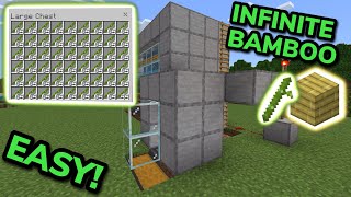 NEW BEST 121 BAMBOO FARM TUTORIAL in Minecraft Bedrock MCPEXboxPSSwitchPC [upl. by Wendye871]