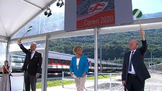 Svizzera inaugurato il tunnel del monte Ceneri [upl. by Oniluap]