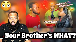 AMERICAN REACTS to Making couples switching phones for 60sec 🥳 SEASON 3 🇿🇦SA EDITION  EPISODE 132 [upl. by Asssilem798]