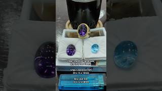 Kecubung Ungu Biru Laut Ring Perak Handmade Super amethyst gemstoned crystals [upl. by Stanislaw]