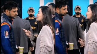 Babar Azam with Sana javeed amp Shoaib Malik  Karachi Kings vs Lahore Qalandar [upl. by Davina]