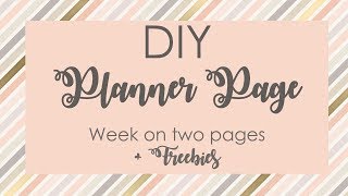 DIY Weekly Planner Page  WO2P  MS Word   FREEBIES [upl. by Heinrick40]