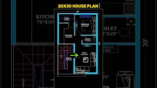 20X30 house plans  20 by 30 house design housedesign houseplans homedesign homeplan shorts [upl. by Hajidak598]