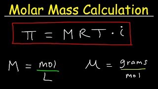 Molar Mass From Osmotic Pressure  Molarity amp Vant Hoff Factor  Chemistry Problems [upl. by Thurstan]