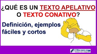 👨 ¿Qué es un TEXTO APELATIVO o texto conativo Definicion ejemplos faciles y cortos【2020】Ejercicios [upl. by Sadowski]