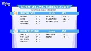 Roehampton CC 2nd XI v Merrow CC 2nd XI [upl. by Berriman698]