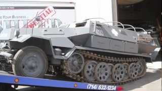 World War 2 German Hanomag Sd Kfz 2516 HalfTrack Being Delivered to New Home [upl. by Enelahs]