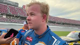 Tyler Ankrum After Being Turned Coming to the Talladega Checkers [upl. by Eladal]