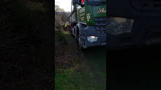 Bowring transport hgv tipper lorry stuck at hardwick hall [upl. by Urbas381]