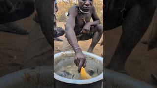 Hadzabe tribe cooks their Breakfast today middle of nowhere without any spices from supermarketfood [upl. by Iruy]