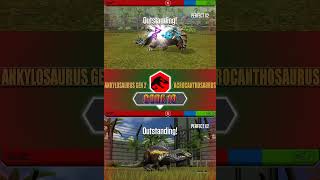 ANKYLOSAURUS GEN 2 VS ACROCANTHOSAURUS  JURASSIC WORLD THE GAME [upl. by Natloz]