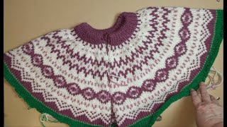 Midgauge Fairisle Round Yoke Cardigan Tier 4 and Neckband [upl. by Bowyer]