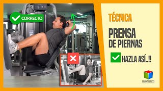 PRENSA de PIERNAS  ✅️ TÉCNICA sin riesgos [upl. by Meggie]