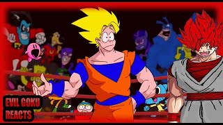 Evil Goku Reacts To GOKU vs EVERYBODY  ALL BATTLES [upl. by Lasky]