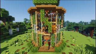 Minecraft How To Build easy Glass House 4 [upl. by Anderegg971]