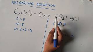 How to balance C3H8O2O2CO2H2O [upl. by Aimaj]