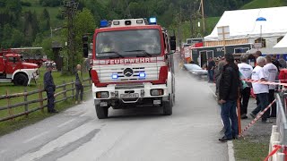 Sirenenalarm Feuerwehren Gasteinertal unterwegs nach PKW brand im Tunnel während Sternfahrt 2019 [upl. by Asirak]