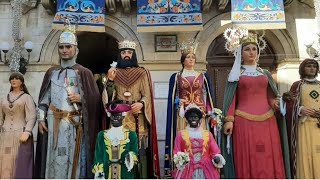 Cercavila de la vigília dels gegants de Mataró i Valls  Festes Decennals 20211 [upl. by Atiuqnahs898]