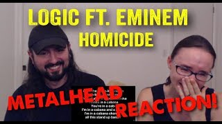 Homicide  Logic ft Eminem REACTION by metalheads [upl. by Hannus777]