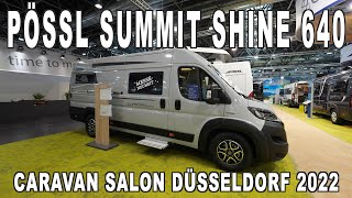 PÖSSL SUMMIT SHINE 640  NEUHEIT 2022  Caravan Salon Düsseldorf  Fiat  Längsbetten  Schwenkbad [upl. by Nad538]