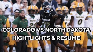 COLORADO VS NORTH DAKOTA NDSU FOOTBALL HIGHTLIGHTS [upl. by Wolpert]