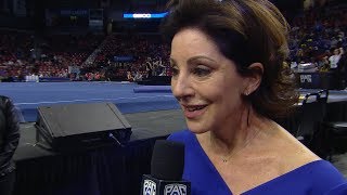 2019 Pac12 Womens Gymnastics Championship UCLA gymnastics head coach Valorie Kondos Field [upl. by Genia600]