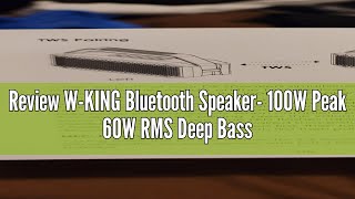 Review WKING Bluetooth Speaker 100W Peak 60W RMS Deep Bass IPX6 Portable Waterproof Loud Bluetoot [upl. by Okechuku755]