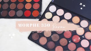 Morphe 350 Matte amp Shimmer Palette Review and Swatches [upl. by Henderson494]