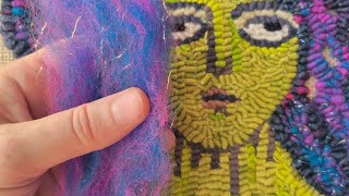 Using Wool Batt for Rug Hooking fun fast and lustrous [upl. by Hudson965]