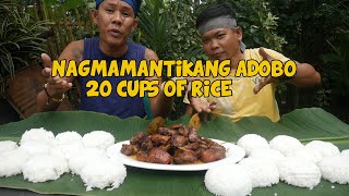 NAGMAMATIKANG PORK ADOBO WITH 20 CUPS OF RICE [upl. by Zeba351]