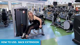 Kenosha YMCA  How to Use the LifeFitness Back Extension [upl. by Saqaw]