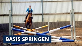 SPRINGEN ► Leer de basis van springen met je paard [upl. by Sanez]