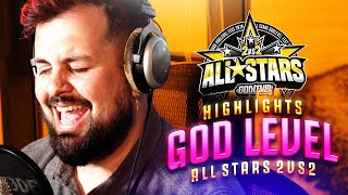 A CADA REY LO QUE SE MERECE  REACCIÓN A MEJORES RIMAS GOD LEVEL 2V2 ALL STARS [upl. by Mihe]