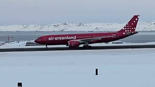 nuuk international airport first landing Air Greenland Tuukkaq A330 neo [upl. by Townie]