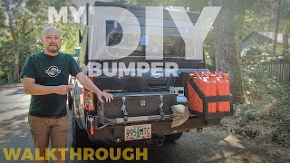 DIY offroad rear bumper with swing out jerry cans propane [upl. by Amata]