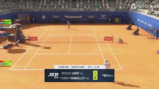 Nicolas Jarry VS Marco Trungelliti  BARCELONA  Tennis Elbow 4  Gameplay [upl. by Cheyney]