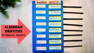 Algebraic Identities Working Model  Maths Working Model Math Project Model  Math TLM  Math model [upl. by Kcor]