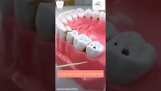 Are you using a ToothPick to clean between your teeth Need to watch this floss toothpick teeth [upl. by Leagiba30]