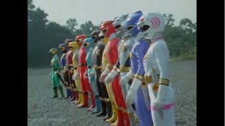 Ninpu Sentai Hurricanger vs Gaoranger Roll Call [upl. by Nowad]