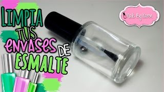 Como limpiar tus frascos de ESMALTE de uñas  DIY [upl. by Eidas]