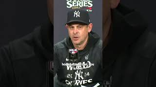 quotWe got to grab one firstquot Aaron Boone after Yankees Game 3 loss shorts [upl. by Carbone14]