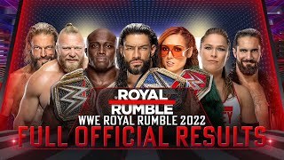 Full WWE Royal Rumble 2022 Results [upl. by Stickney]