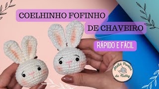 COELHINHO FOFINHO CHAVEIRO AMIGURUMI PÁSCOA MUITO RÁPIDO E FÁCIL CROCHÊ 82 PASSO A PASSO [upl. by Oca130]